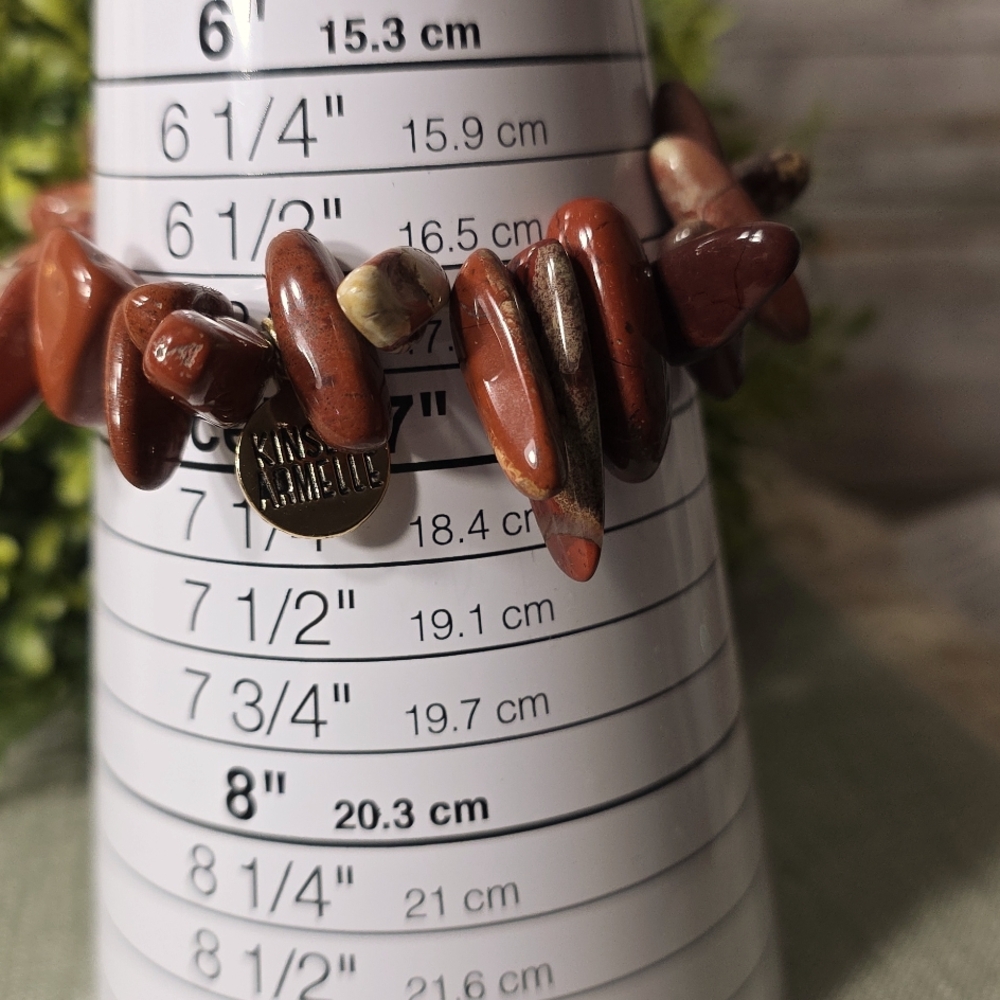 Kinsley Armelle Red Jasper Bohemian Stretch Bracelet - Picture 6 of 6